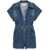 Elisabetta Franchi Short denim jumpsuit Blue