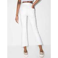 Imbracaminte MOTHER Dama - Blugi MOTHER White Cropped Jeans With Flared Bottom In Cotton Blend Denim Woman WHITE Femei (BM 16925535) - B-mall.ro