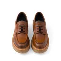 Mocasini Prada Dama - Mocasini Prada Prada 45Mm Lace-Up Leather Loafers Brown Femei (BM 16926033) - B-mall.ro