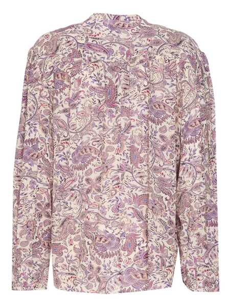 Camasi Isabel Marant Isabel Marant toile Multicolor Viscose Shirt ECRU/PURPLE Femei (BM 16926672) 2