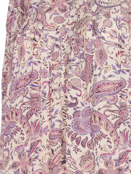 Camasi Isabel Marant Isabel Marant toile Multicolor Viscose Shirt ECRU/PURPLE Femei (BM 16926672) 3