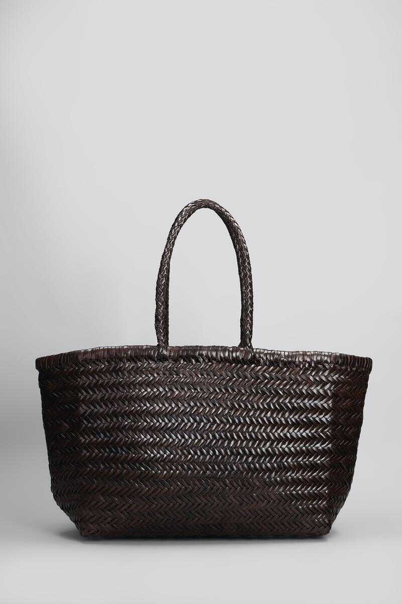 Genti de mana DRAGON DIFFUSION Dragon Diffusion Bamboo Triple Jump Tote BROWN Femei (BM 16927476) 3