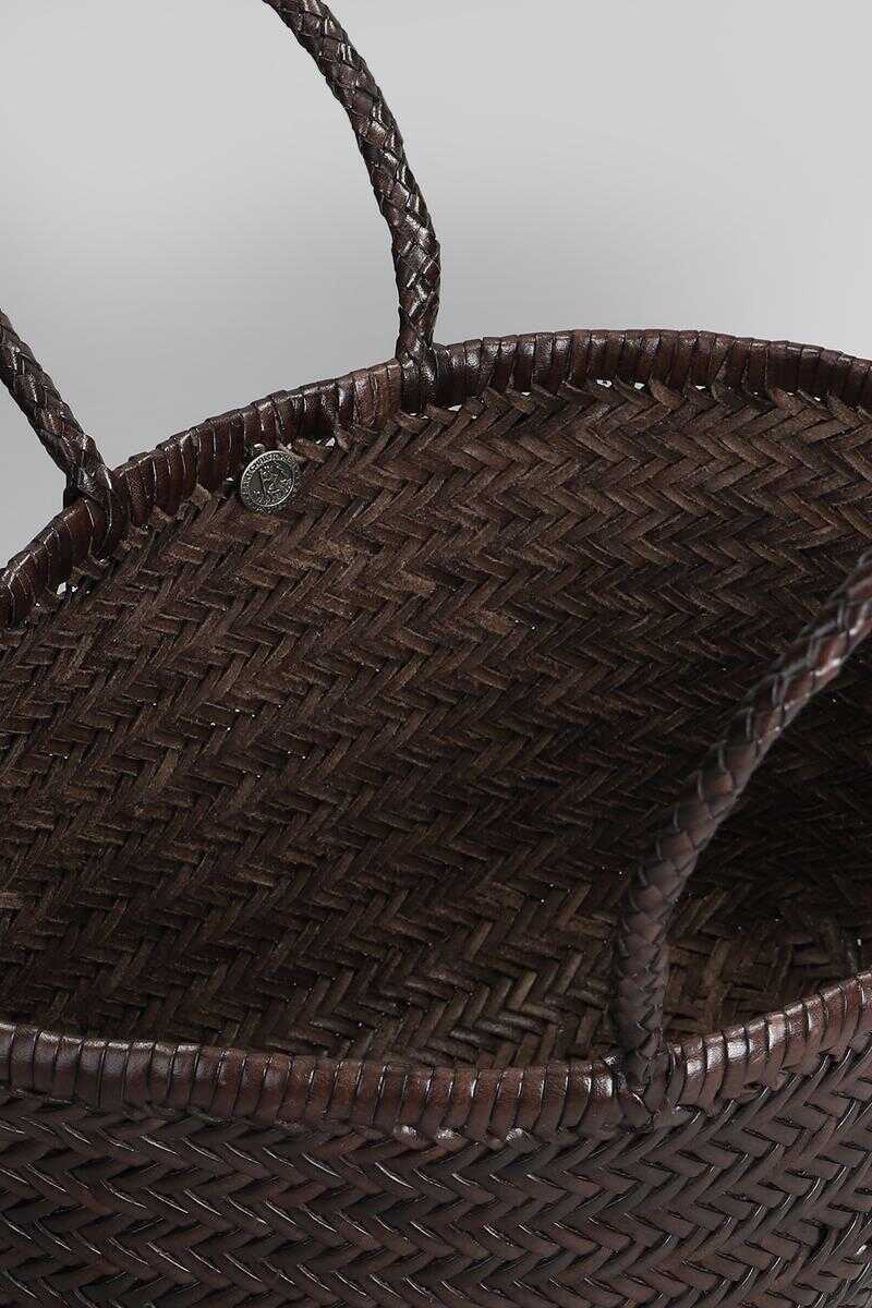 Genti de mana DRAGON DIFFUSION Dragon Diffusion Bamboo Triple Jump Tote BROWN Femei (BM 16927476) 4