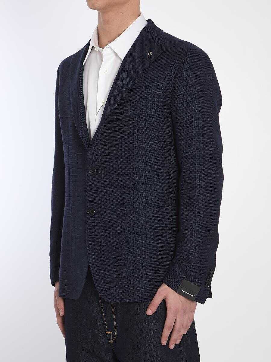 Geci Tagliatore Wool And Linen Single-Breasted Jacket BLUE Barbati (BM 16927662) 2