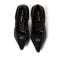 Pantofi Miu Miu Dama - Pantofi cu toc Miu Miu Miu Miu Leather Decollet Nappa Pumps Aviator Black Femei (BM 16927989) - B-mall.ro