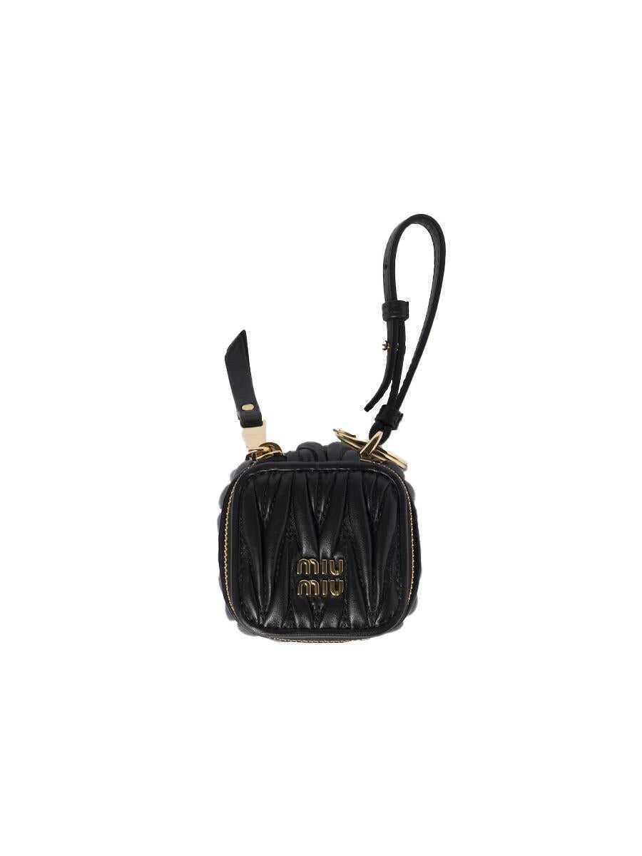 Accesorii Miu Miu Miu Miu Trick Matelass Nappa Leather Keyring Black Femei (BM 16928028) 1