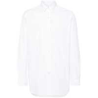 Camasi White Shirt With Pointed Collar And Pony Embroidery On The Side In Cotton Man Barbati