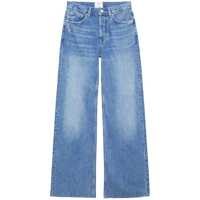 Blugi Anine Bing Hugh Logo-Patch Wide-Leg Jeans Femei