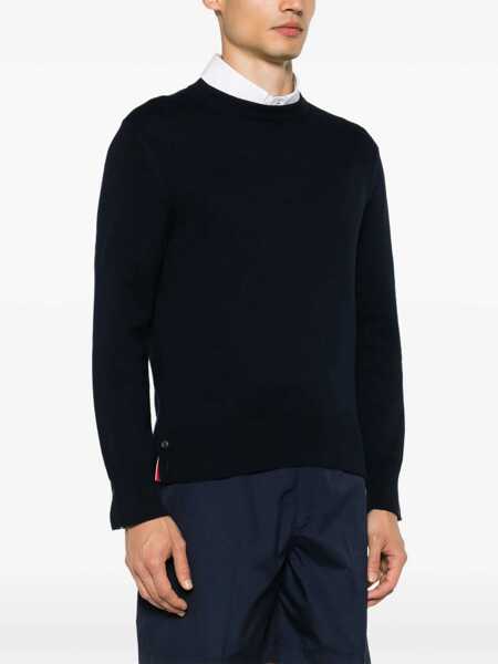 Pulovere Thom Browne Thom Browne Sweaters BLUE Barbati (BM 16932435) 3