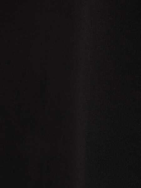 Tricouri MAISON KITSUN Black T-Shirt With Logo Lettering Printed On The Front In Cotton Man Black Barbati (BM 16932777) 4