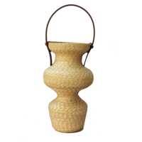 Accesorii LA ROSE La Rose Raffia And Leather Vase