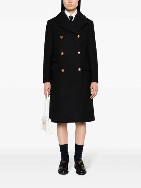 Paltoane Prada Prada Virgin Wool Coat BLUE Femei (BM 16932861) 2