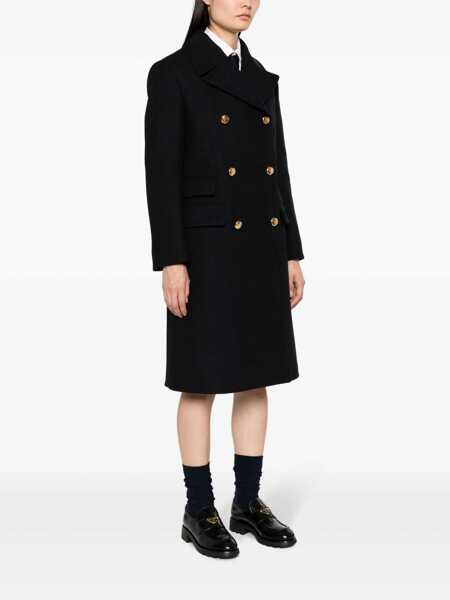 Paltoane Prada Prada Virgin Wool Coat BLUE Femei (BM 16932861) 3