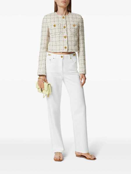 Geci Versace Versace Biscuit Cotton Casual Jacket BISCUIT/WHITE Femei (BM 16935960) 2