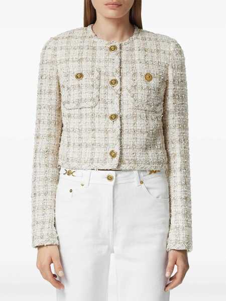 Geci Versace Versace Biscuit Cotton Casual Jacket BISCUIT/WHITE Femei (BM 16935960) 3