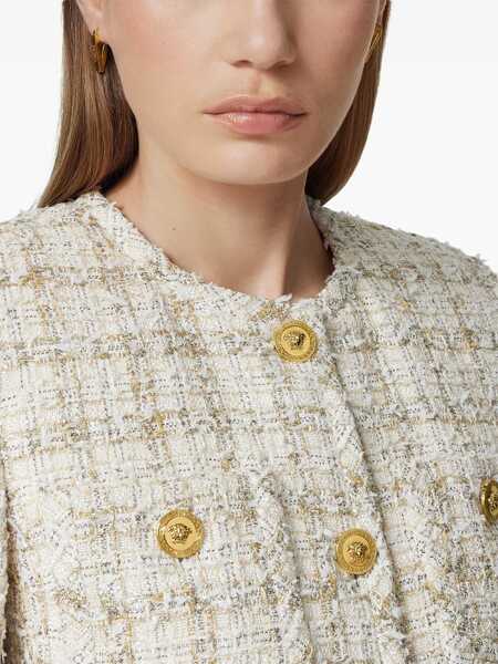 Geci Versace Versace Biscuit Cotton Casual Jacket BISCUIT/WHITE Femei (BM 16935960) 5