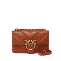 Genti de umar Pinko Pinko Red Leather 'Love One Mini' Bag