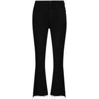 Blugi Mother Black Slim Flared Jeans 'Insider Crop Step' Femei