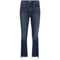 Blugi Mother Dark Blue Jeans 'Insider Crop Step Fray' Femei