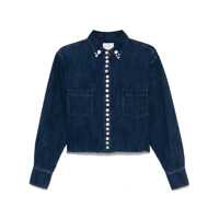 Camasi de blugi Forte_Forte Blue Denim Shirt With Pearl White Buttons Femei