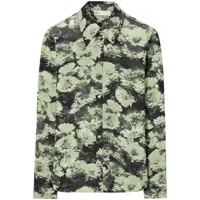 Camasi Tory Burch Green Floral Print Shirt Femei