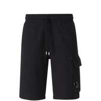 Pantaloni Blue Shorts With Lens Motif On The Leg In Cotton Man Barbati