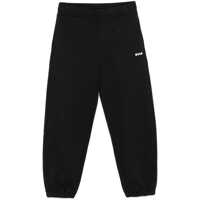 Pantaloni de trening Msgm Black Cotton Sweatpants With White Logo Barbati