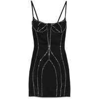 Rochii The Attico Black Dress Embellished With Rhinestones Femei