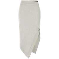 Fuste The Attico Gray Asymmetrical Midi Skirt Femei