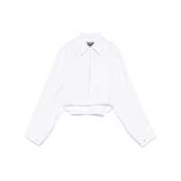 Camasi Jacquemus Shirt Le Chemise Mirada In White Cotton With Zipper Femei