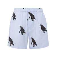 Pantaloni Moschino Light Blue Cotton Shorts Barbati