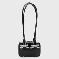 Genti de umar Self-Portrait Black Leather Shoulder Bag Femei