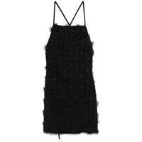 Rochii Msgm Short Black Dress With Pearl Femei