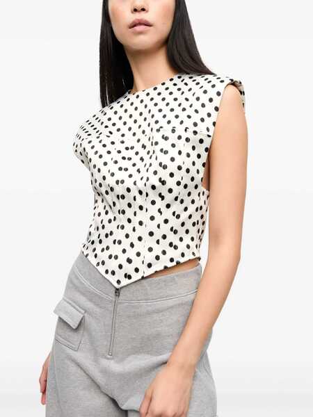 Bluze Ganni Ganni Blouse Beige Femei (BM 16941384) 4