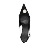 Balerini Magda Butrym Dama - Balerini Magda Butrym Magda Butrym Black Calf Leather Slingbacks With Pearl Detail Black Femei (BM 16942281) - B-mall.ro