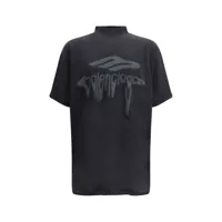 Tricouri Balenciaga Dark Blue Cotton T-Shirt Barbati