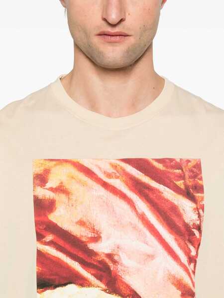 Topuri Alexander McQueen Alexander McQueen T-Shirts And Polos Beige Barbati (BM 16945719) 4