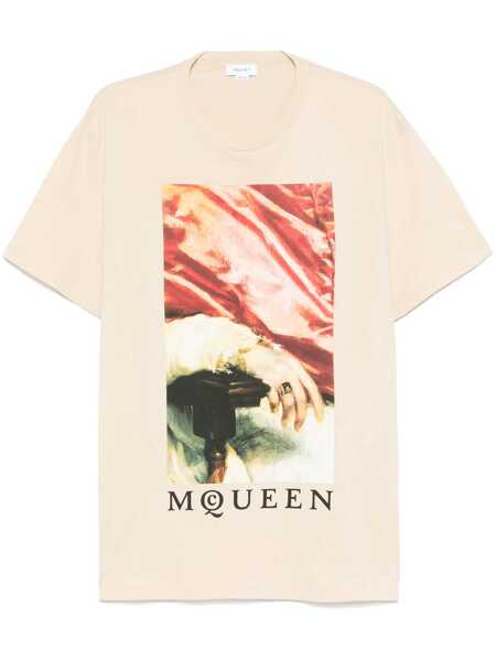 Topuri Alexander McQueen Alexander McQueen T-Shirts And Polos Beige Barbati (BM 16945719) 1