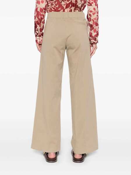 Pantaloni casual forteforte ForteForte My Pants Trousers In Cotton Beige Femei (BM 16946148) 4