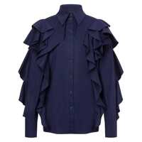 Camasi Alberta Ferretti Stretch-Cotton Ruffled Detailing Femei