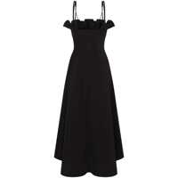 Rochii Philosophy Di Lorenzo Serafini Black Flared Long Dress With Straps Femei
