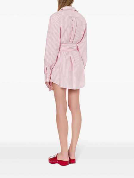 Rochii Philosophy Philosophy Di Lorenzo Serafini Striped Short Chemiser Dress With Belt PINK Femei (BM 16946247) 3