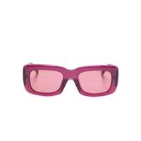 Ochelari de soare The Attico Pink Sunglasses With Silver Logo Femei