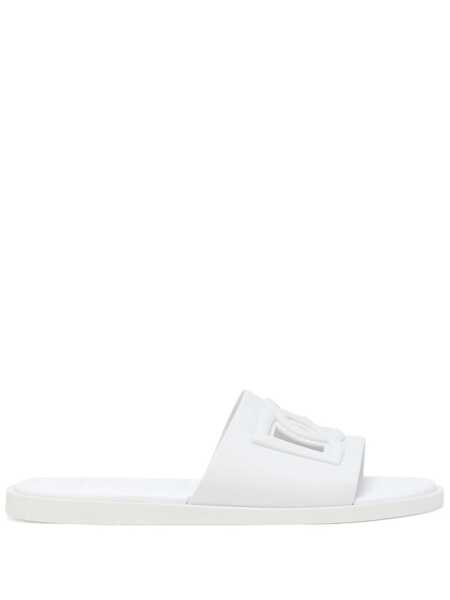 Mocasini Dolce & Gabbana White Sandals With Logo Detail In Rubber Man WHITE Barbati (BM 16951608) 1