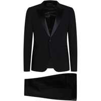 Costume Emporio Armani Black Wool Suit Barbati
