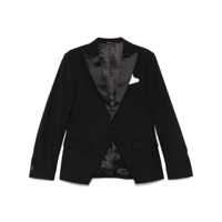 Sacouri Daniele Alessandrini Black Blazer With Glossy Lapels Barbati