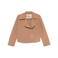 Geci Herno Camel Brown Jacket With Spread Collar Femei