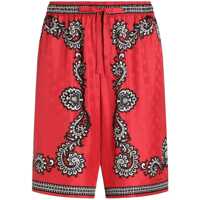 Pantaloni Dolce & Gabbana Red Silk Shorts Barbati