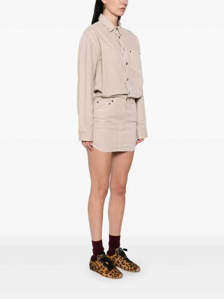 Rochii HAIKURE Tamu Beige Dress With Drop Shoulders And Logo Patch On The Back In Cotton Woman Beige Femei (BM 16957191) 3