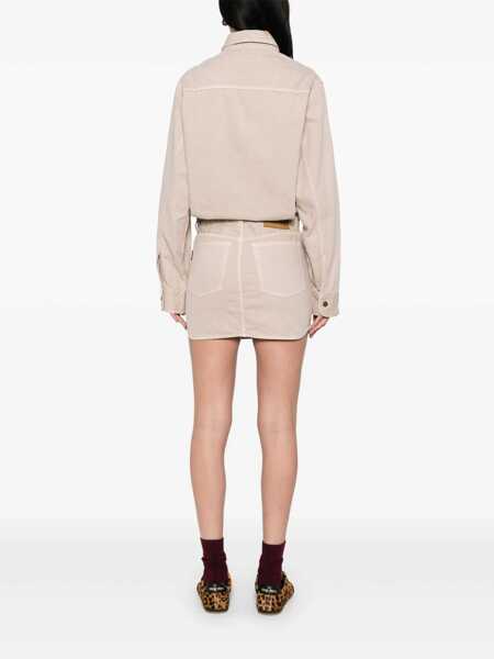 Rochii HAIKURE Tamu Beige Dress With Drop Shoulders And Logo Patch On The Back In Cotton Woman Beige Femei (BM 16957191) 4